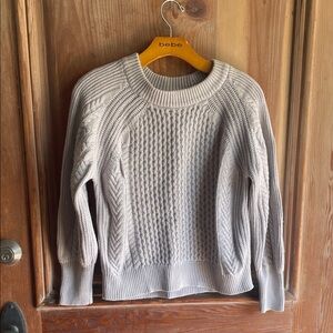 Magaschoni like new Women's Gray Cable Knit Sweater size S